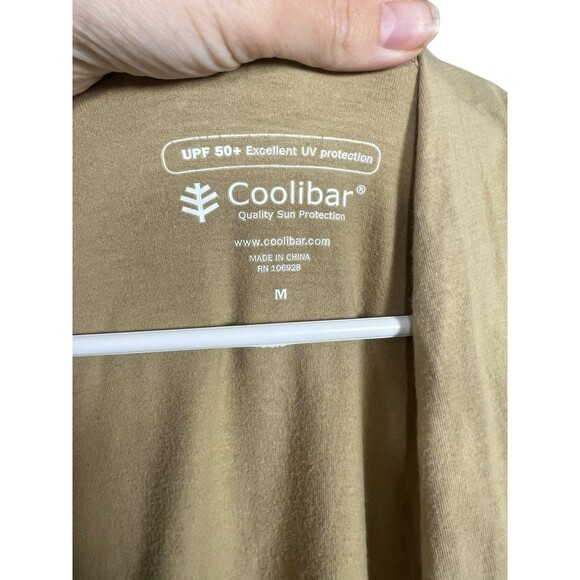 Coolibar Cardigan Women M Beige Sun Wrap UPF 50+ Drape Front Comfy Cover Up - Picture 4 of 11